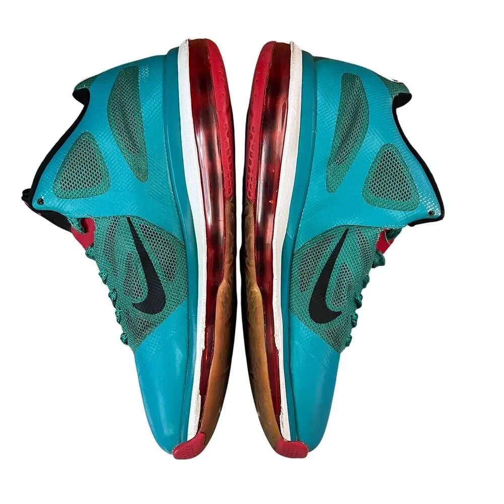 Nike LeBron 9 Low Liverpool Teal/Red Basketball Shoes Size 8 - Picture 6 of 13